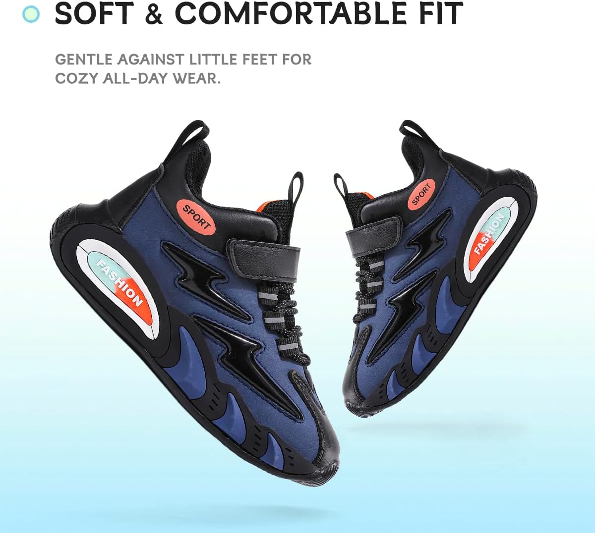 WYGRQBN Boys Girls Tennis Running Shoes Kids' Non-Slip Lightweight Breathable Sneakers