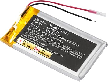 3.7V BAT00007 Replacement Battery for Cardo Scala Rider Packtalk Packtalk Duo SRPT0102, BAT00007 Battery 880mAh