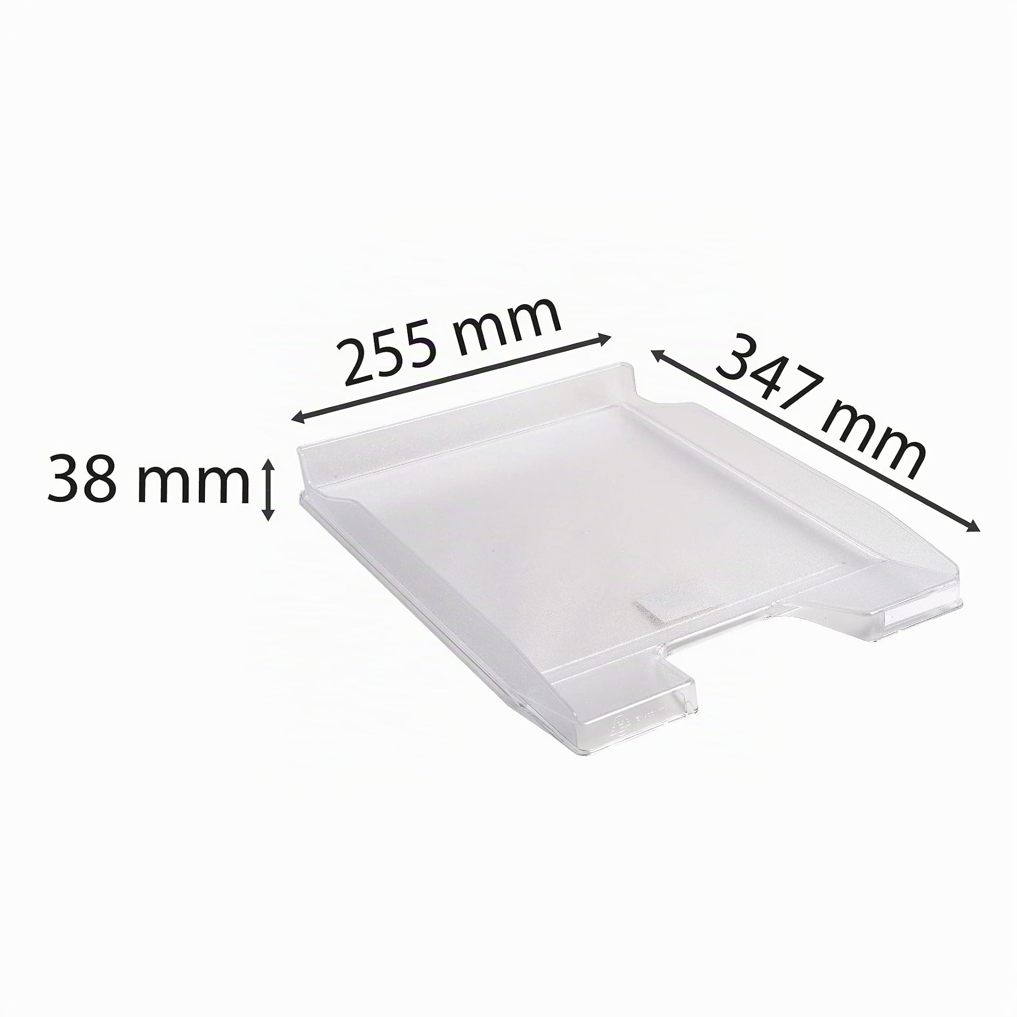 Exacompta - Réf. 11423D - Lot de 10 corbeilles à courrier Combo Mini - Dimensions 34,7 x 25,5 x 3,8 cm - pour Documents au Format A4 + - Couleur Cristal - capacité 250 Feuilles