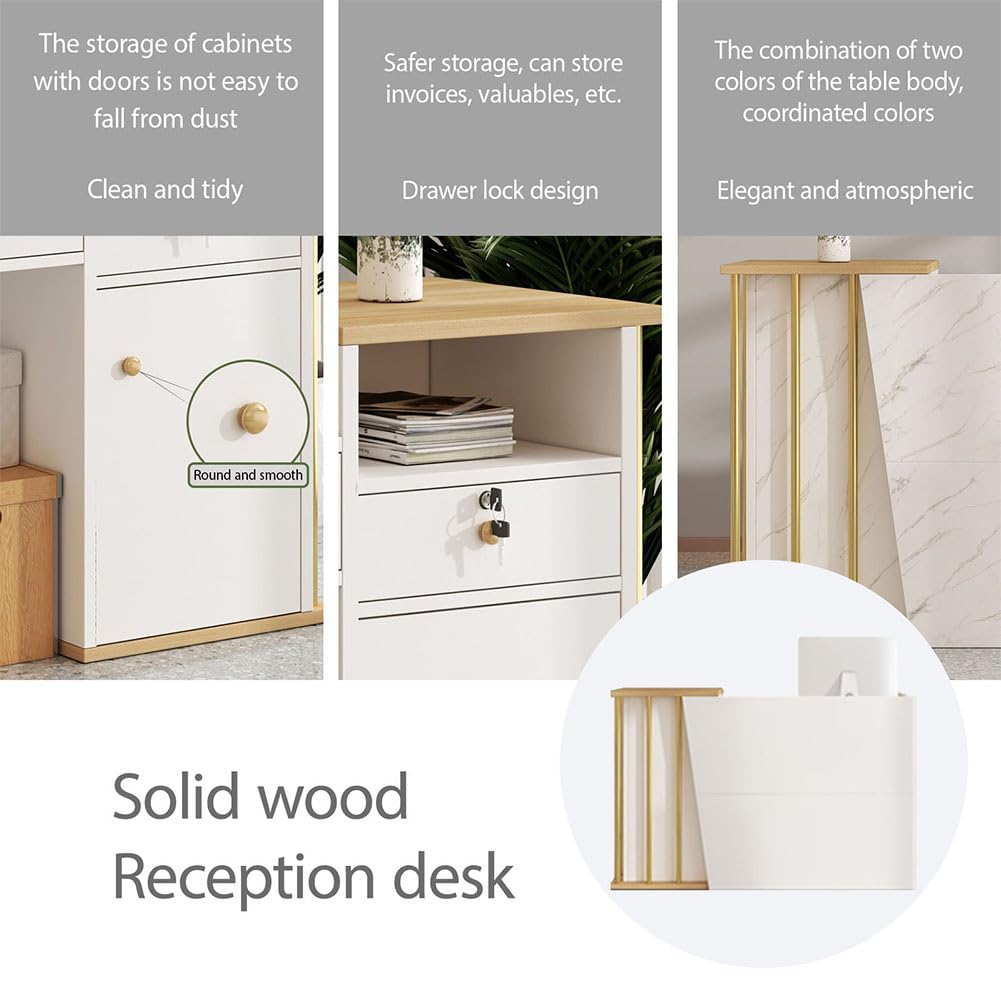 Bancone Reception Moderno In MDF - Per Uffici, Negozi, Estetiste E Hotel - Foto 11