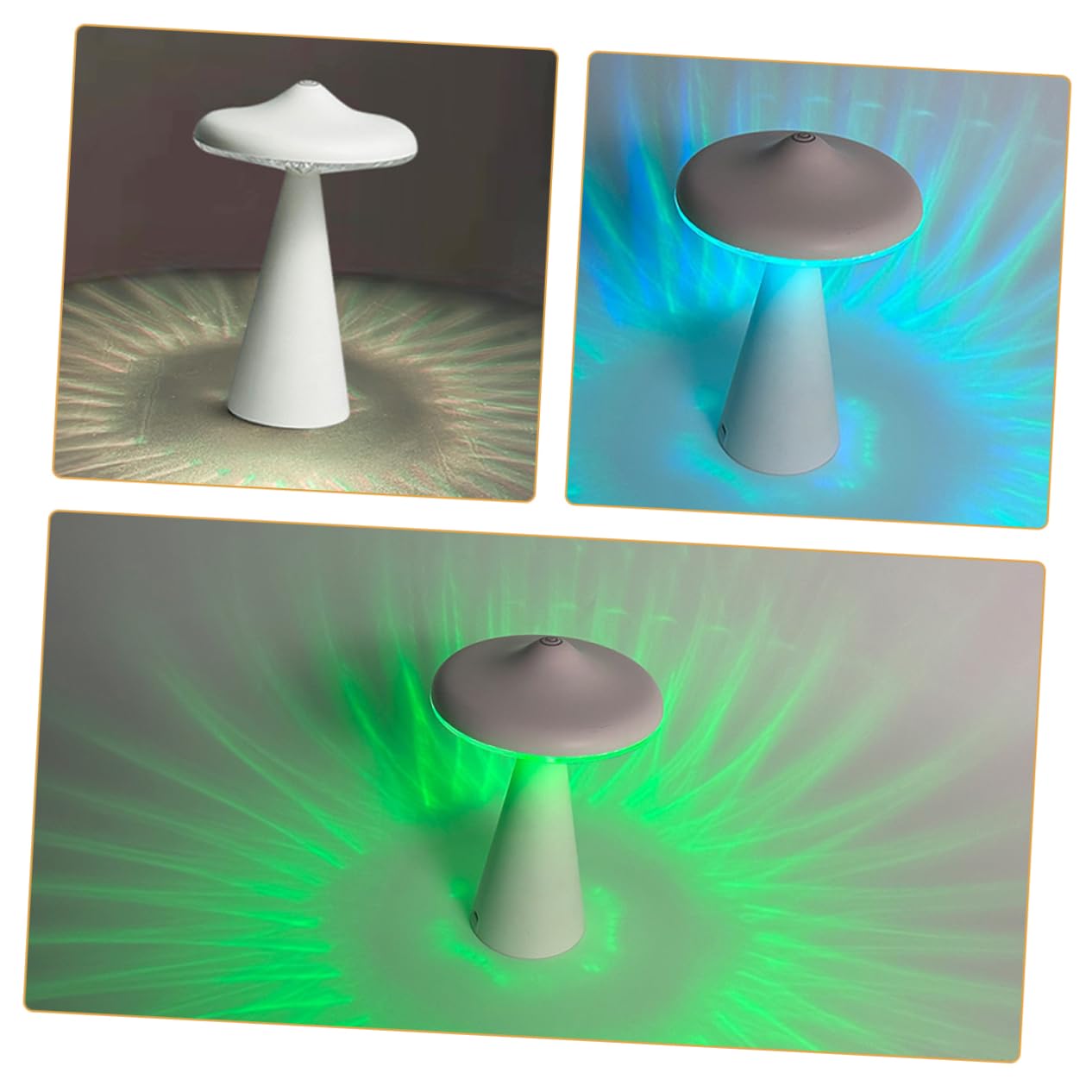 Artibetter Lampada da Tavolo Ricaricabile a Luce Calda Touch Dimming, Design a Forma di Disco Decorativo per Camera da Letto, Ufficio, Scuola, Regalo Creativo