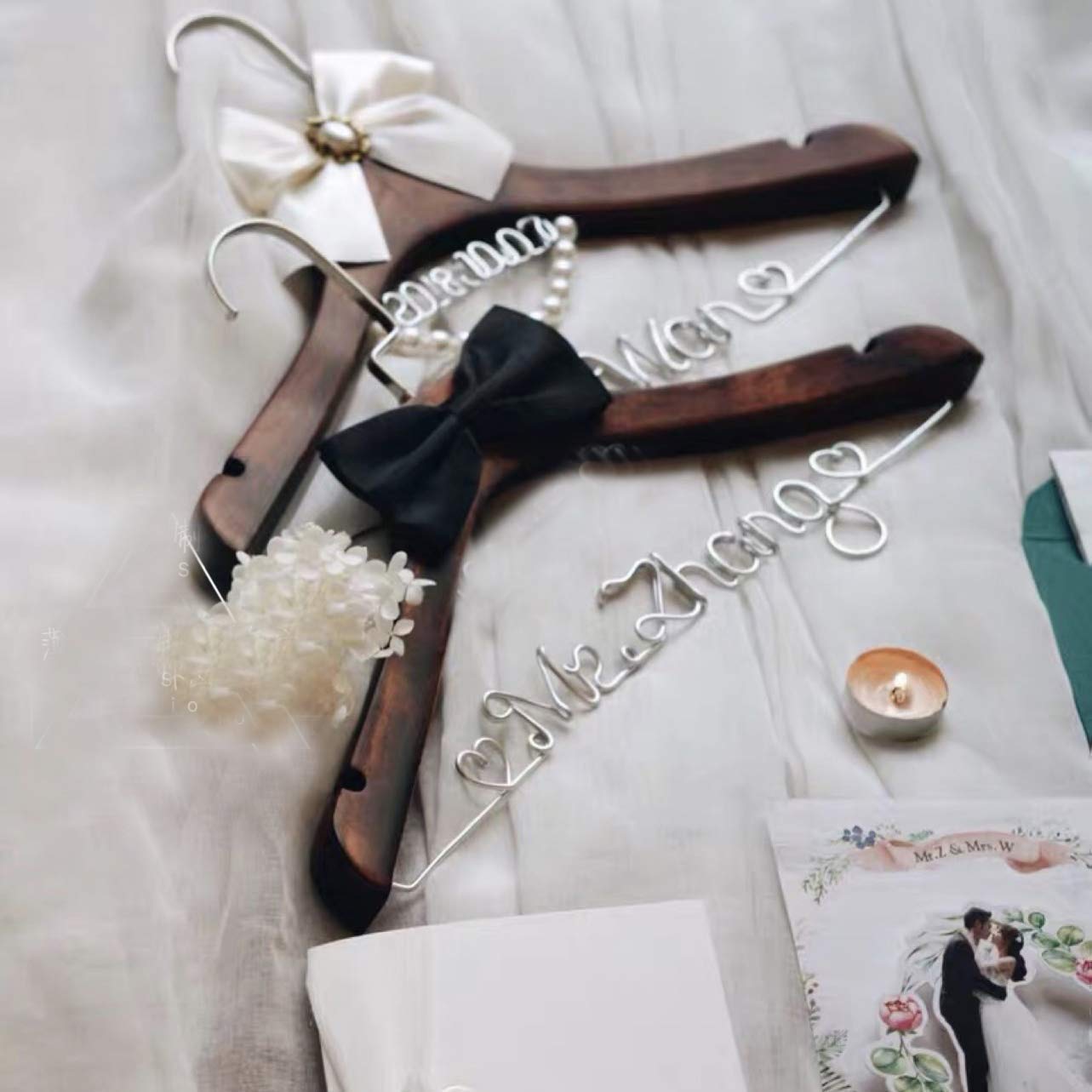 Wedding Hangers, Bridal Hanger, Personalized Bride Hanger, Unique Hanger, Mrs Hanger, Custom Hanger，Bridesmaid hanger,Bride hanger