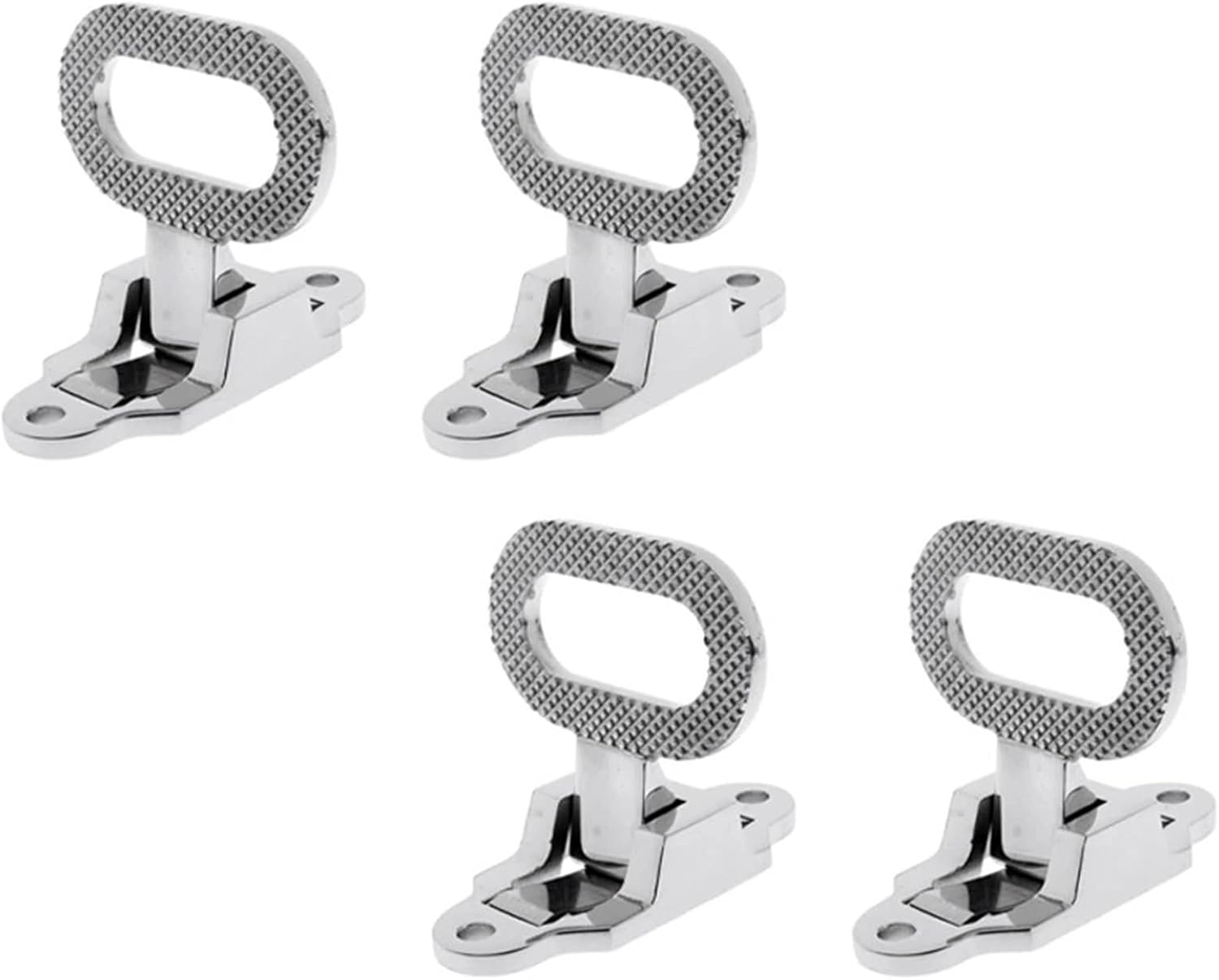 4Pcs 108X81mm Diamond Non-Slip 316 Stainless Steel Folding Mast Step Boat Yacht Car RV Transom Step Fold Out Step