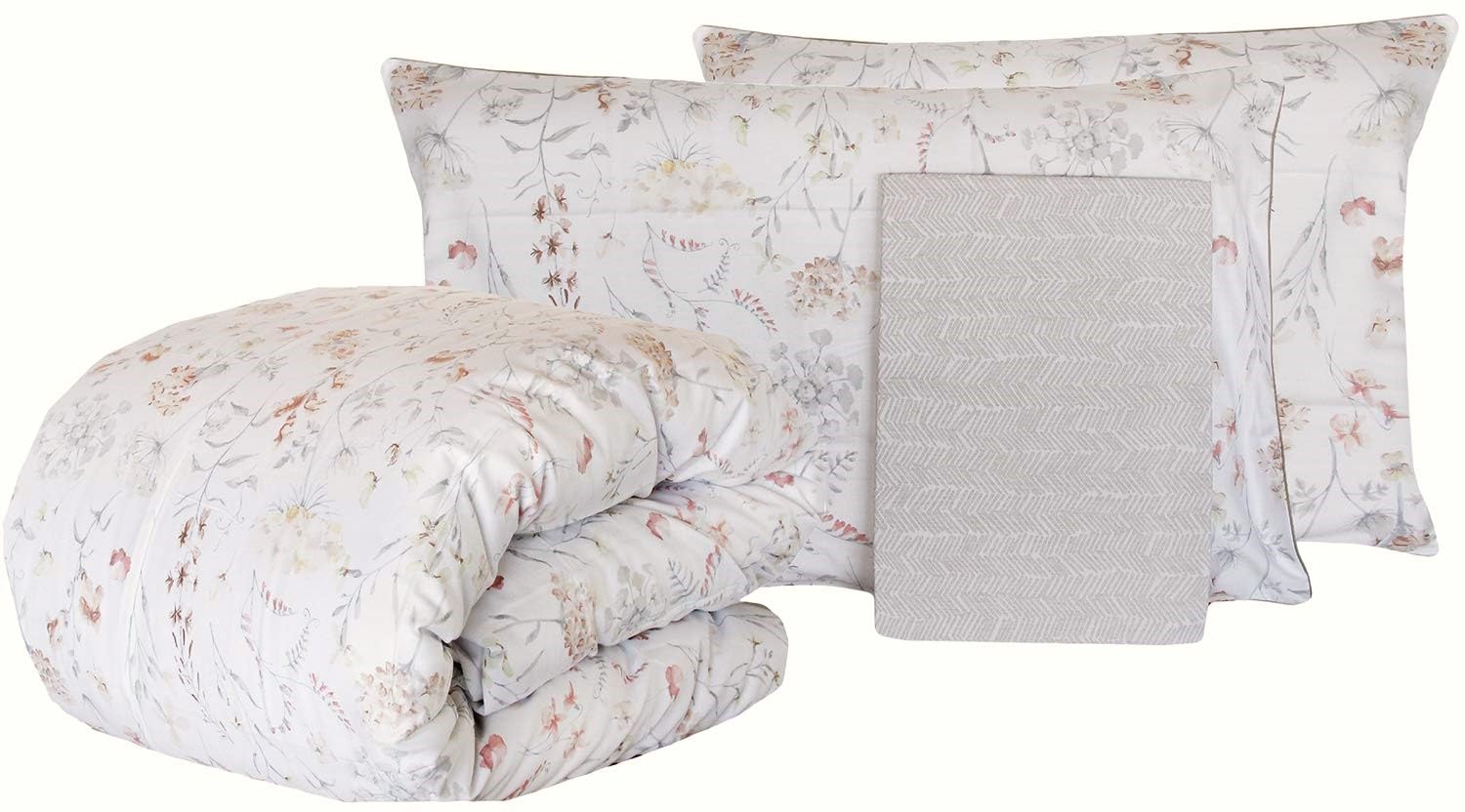Housse de couette 2 places Zucchi en satin beige pour chambre cocooning
