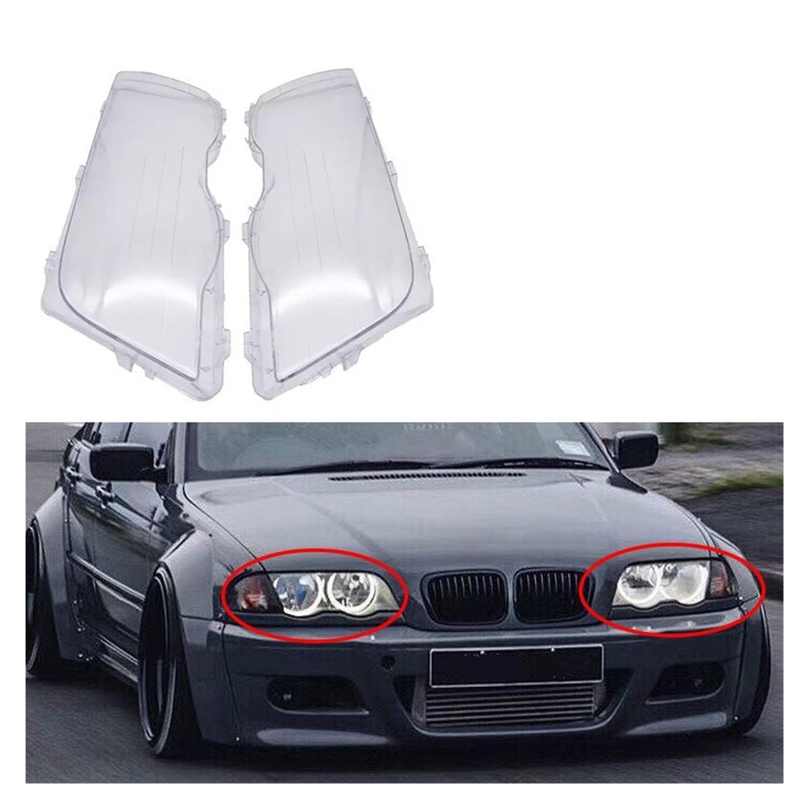 Cristales Faro Bmw Cubiertas De Lente Para Faros BMW Serie 3 E46