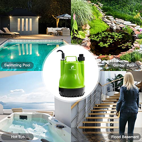 Fluentpower 1/4Hp Utility Pump 1500Gph Submersible Sump Pump, Drain Clean Water For Basement Flood Cellar Pool Garden Pond And Hot Tub #TOP4