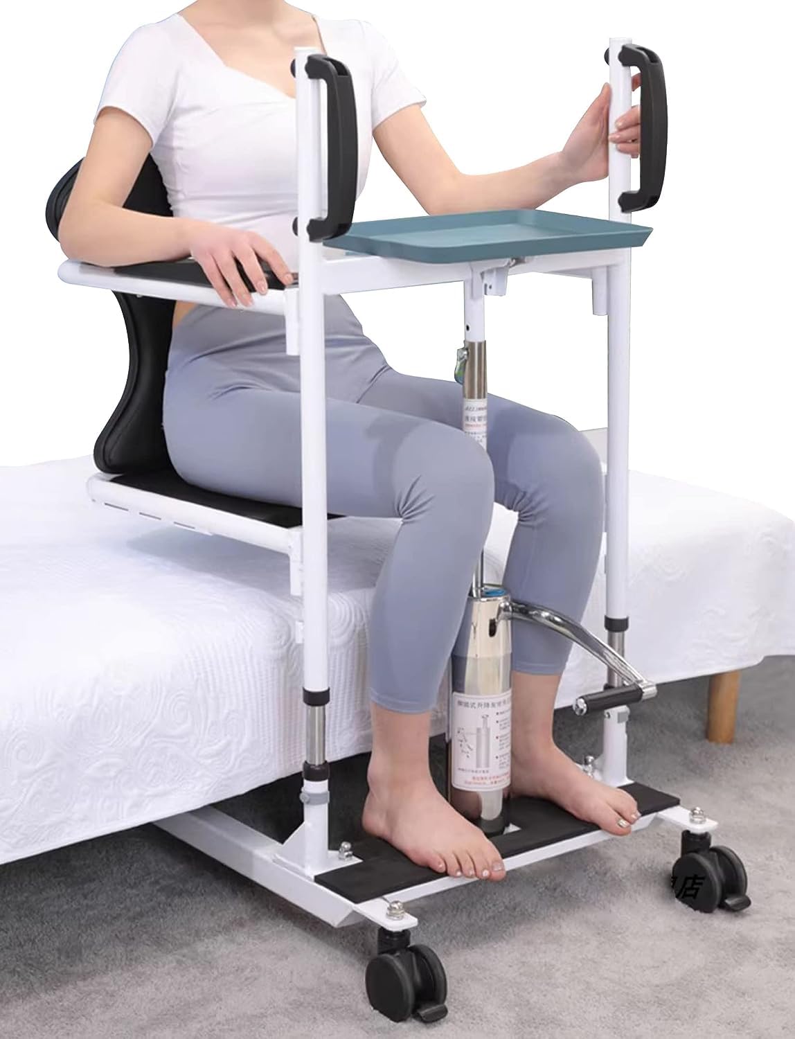 TISTIK Sollevatore paziente Idraulico per la casa con Sedile Diviso a 180° Sollevatore per Sedia a rotelle di trasferimento 5 in 1 Comodo Sollevatore per Sedia da Doccia Assistenza