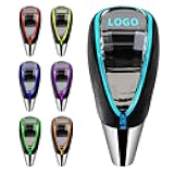 LED Crystal Car Shift Knob - LED Illuminated Gear Shift Knob with 7 Light Colors, Universal 8/10/12MM Hole, for Cars Without Button Shifter Knobs (for Toyo-oota Logo)
