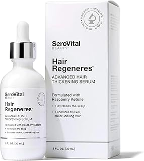 Serovital Advanced Hair Thickening Serum – Maintain Natural Hair Color – Scalp Support – Multi Peptide Plant-Based Formula - Lightweight and Non-Greasy