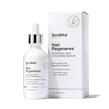 مصل تكثيف الشعر المتقدم SeroVital يحافظ على لون الشعر الطبيعي ويدعم فروة الرأس بتركيبة نباتية متعددة الببتيدات - خفيفة الوزن وغير دهنية