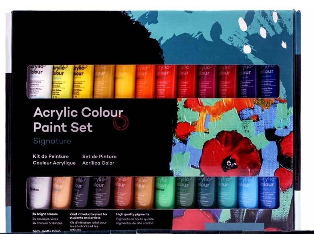 Levin THE NEXT LEVEL IN OFFICE STATIONERY Acrylic Paint Set, Perfect for Canvas, Wood, Fabric, Leather, Cardboard, Paper, MDF and Crafts 24 Colours 36ml Multicolour-image-5