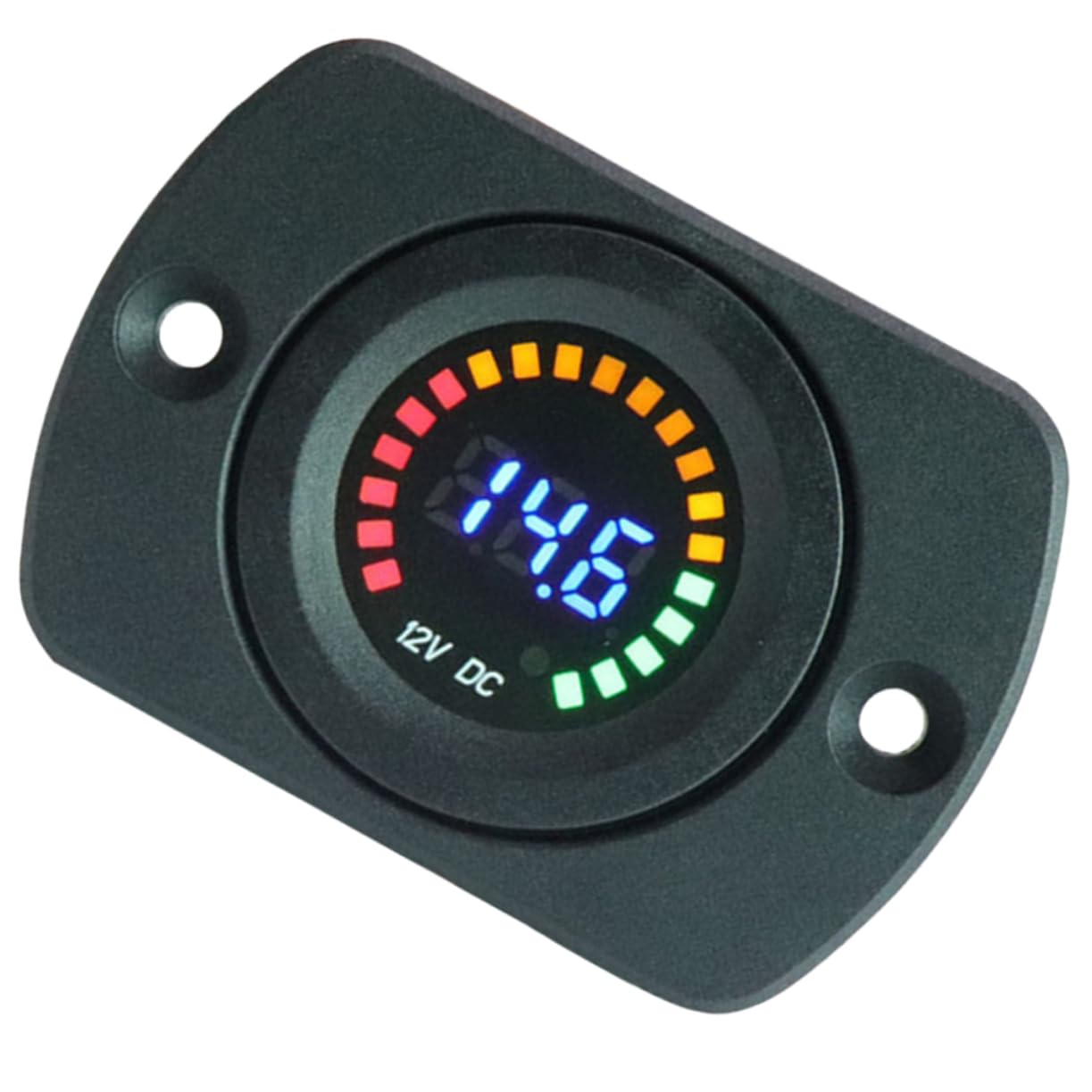 iplusmile 3piezas Voltímetro Digital De Panel Para Motocicleta y Coche Medidor De Voltaje Pantalla Led Tester De Batería Para Vehículos De Fácil Instalación y Uso
