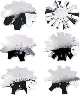 6PCS Nail Cutter Plate Easy French Nail Manicure Edge Trimmer Stainless Steel Nail Tool DIY Plate Module for Nail Art Decoration