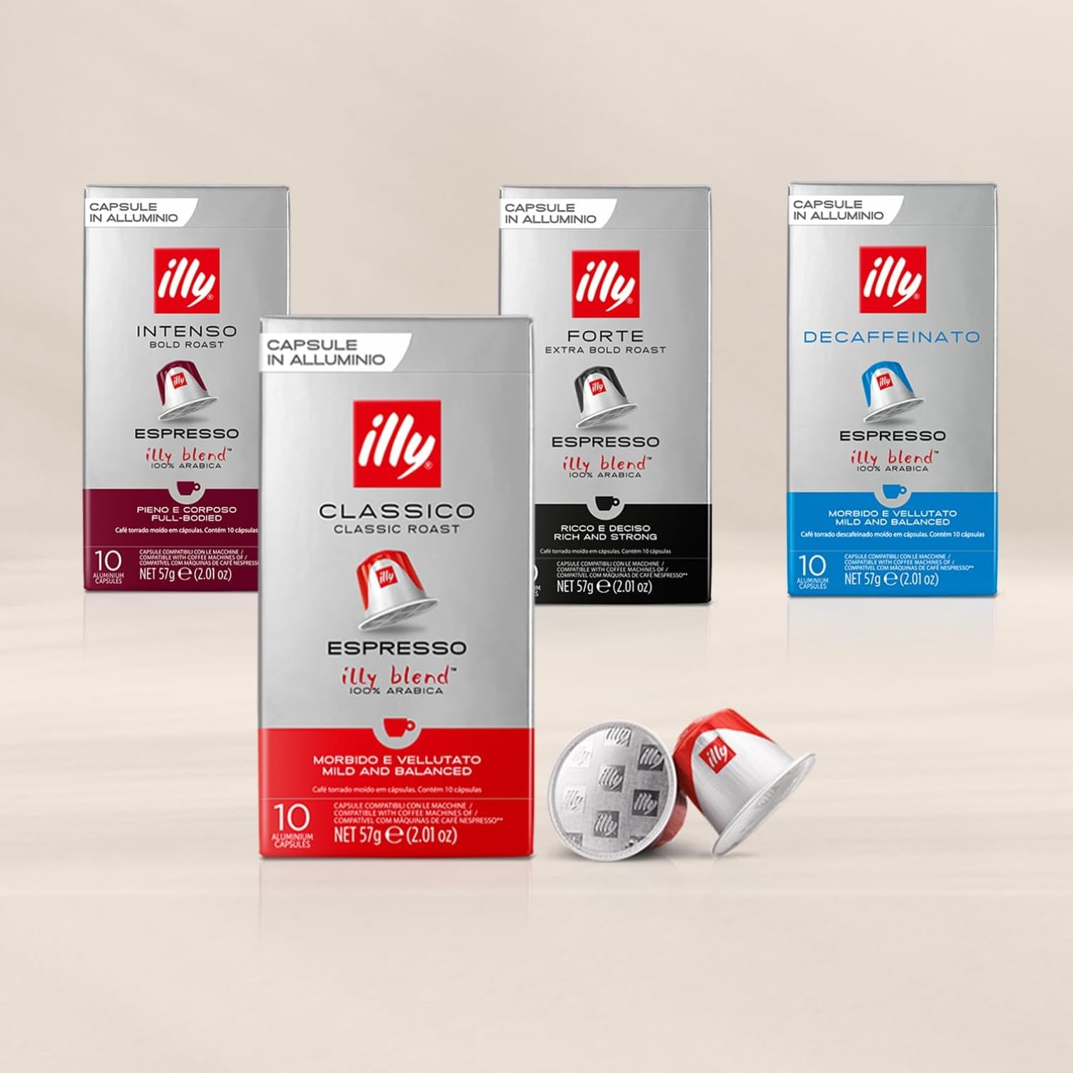 illy, Café en Cápsulas Compatibles Mix Blend, 100 Cápsulas Totales