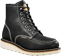 Vista 1 de Carhartt Botines de cuña de 6 pulgadas impermeables con punta suave para mujer, Negro