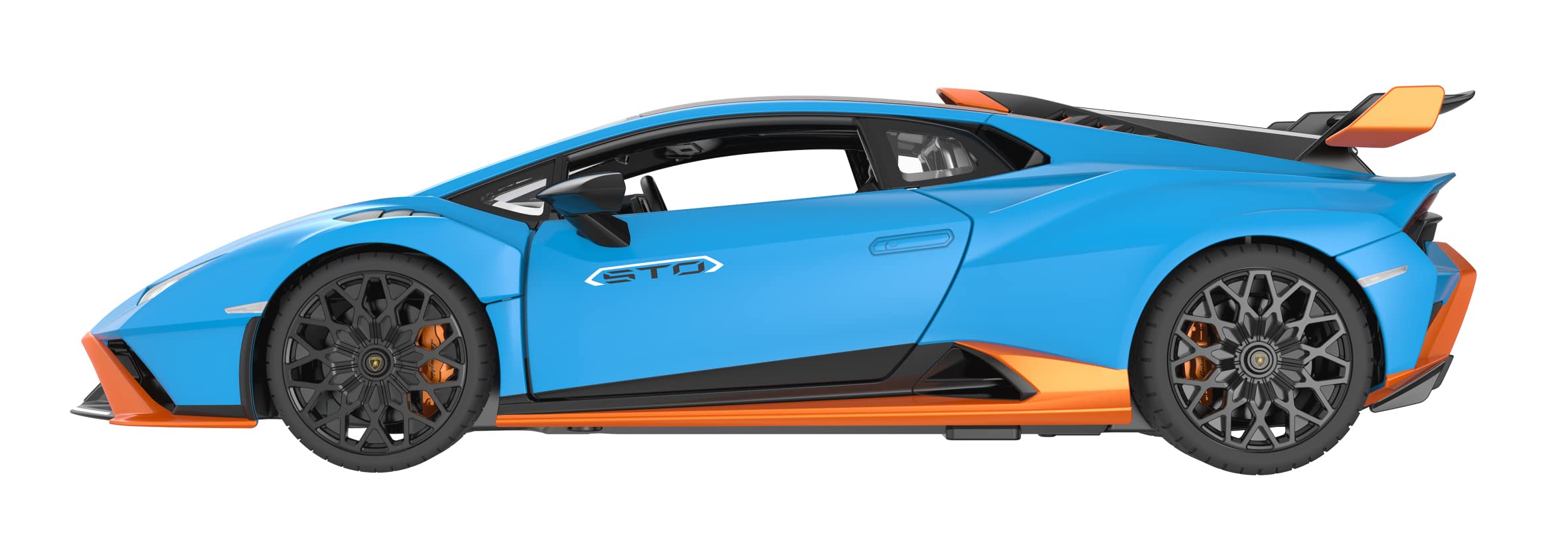 JAMARA Lamborghini Huracán STO 1:14 2,4 GHz - oficjalnie licencjonowany, ok. 1 godzina jazdy, ok. 11 km/h, idealnie odtworzone szczegóły, szczegółowe wnętrze, światło LED, 402100, niebieski