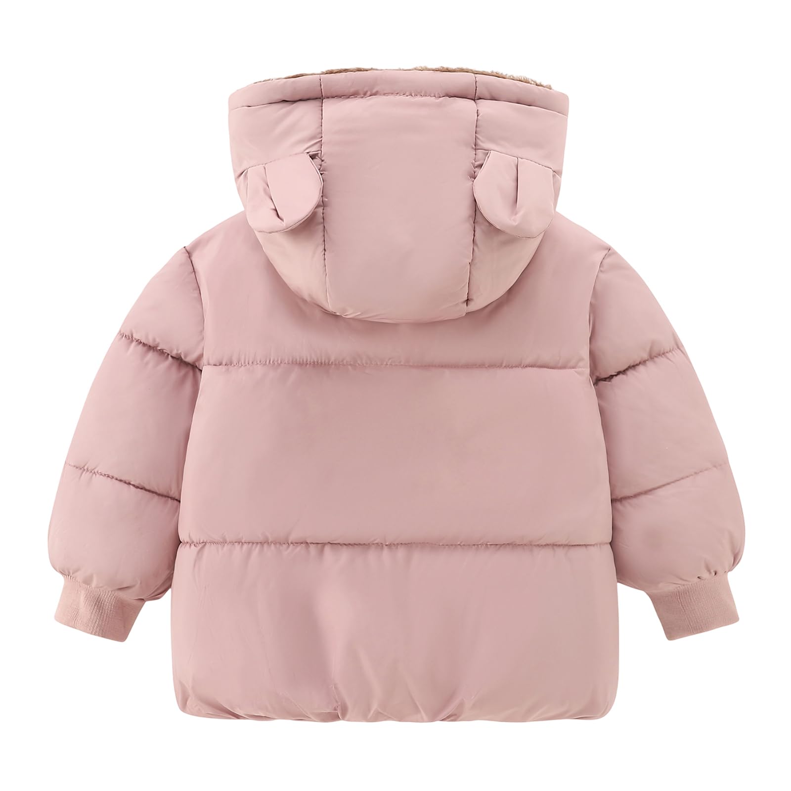 Cappotto per bambini con colletto in pelliccia spessa e felpa con cappuccio - Caldo piumino invernale