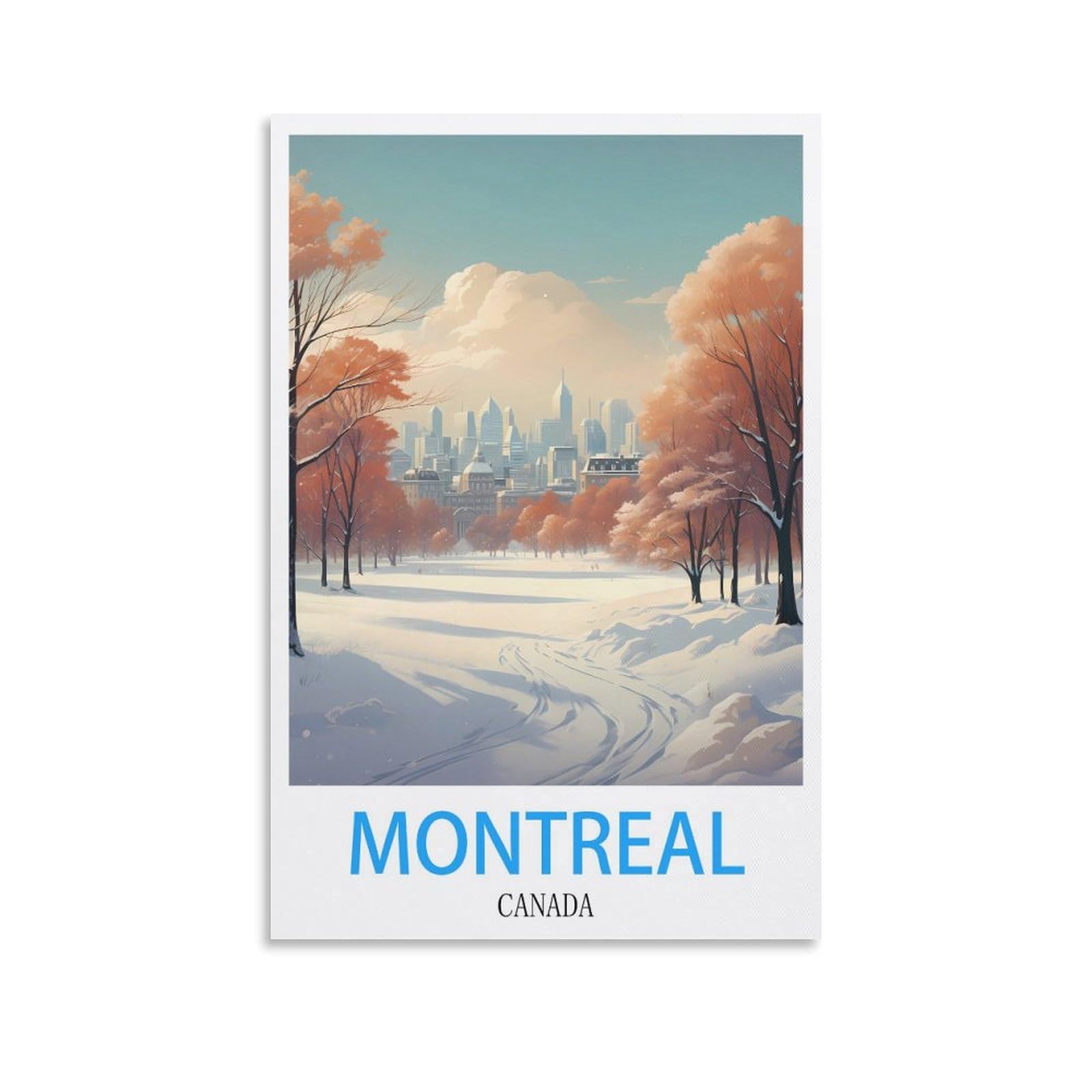 Vintage Metal Tin Sign,Montreal Canada,Travel Tin Signs Metal Poster Wall Decor Office Cafe Bathroom Badroom 30x40cm