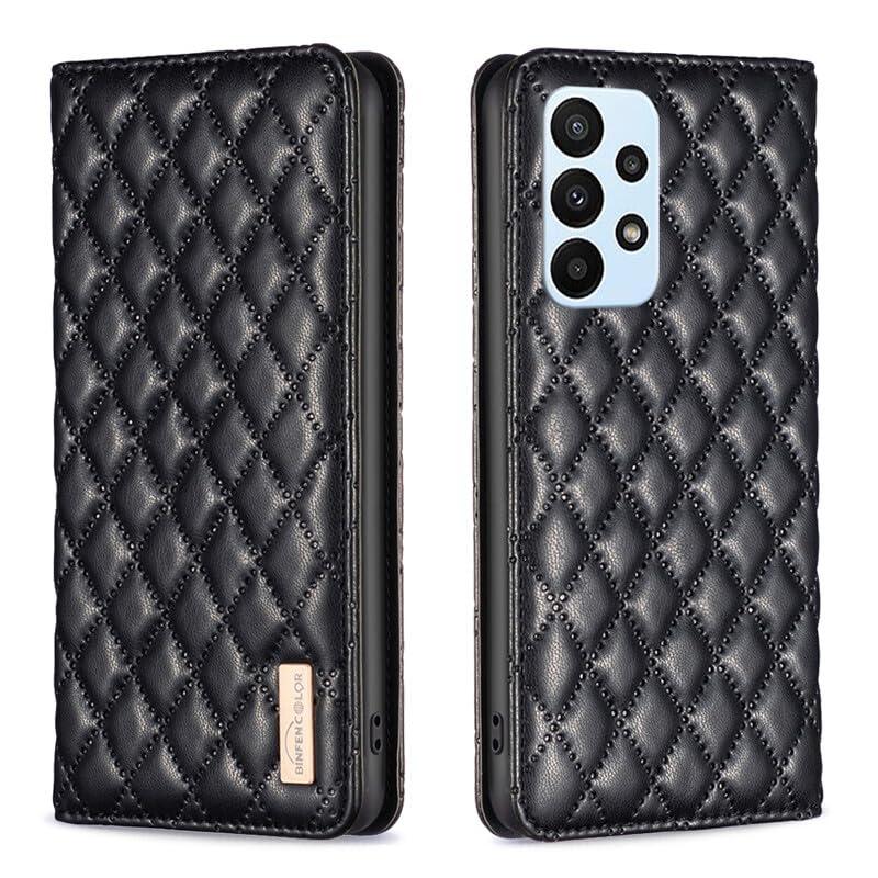 Étui Samsung Galaxy A13 5G noir coque rabat magnétique protection cuir