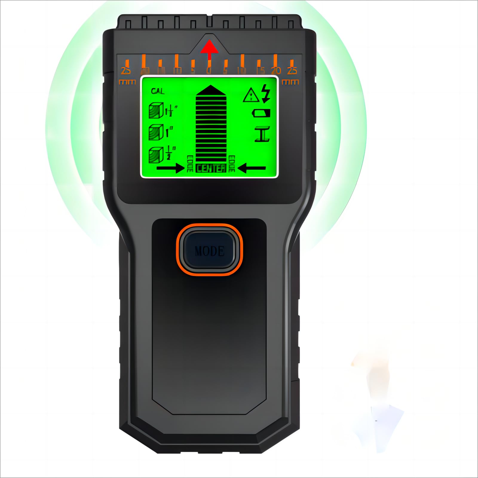 Stud Finder Wall Scanner Sensor, 5 in 1 Stud Detector with LCD Display Audio Alarm, Electric Wire Detector for Wood, Metal, Cables, Circuits Detect in Walls (Black)