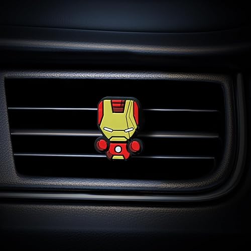 Decoración de ventilación de aire, lindo clip de ventilación decorativo de superhéroe para automóviles, dormitorio u oficina [Iron Man] Hombre