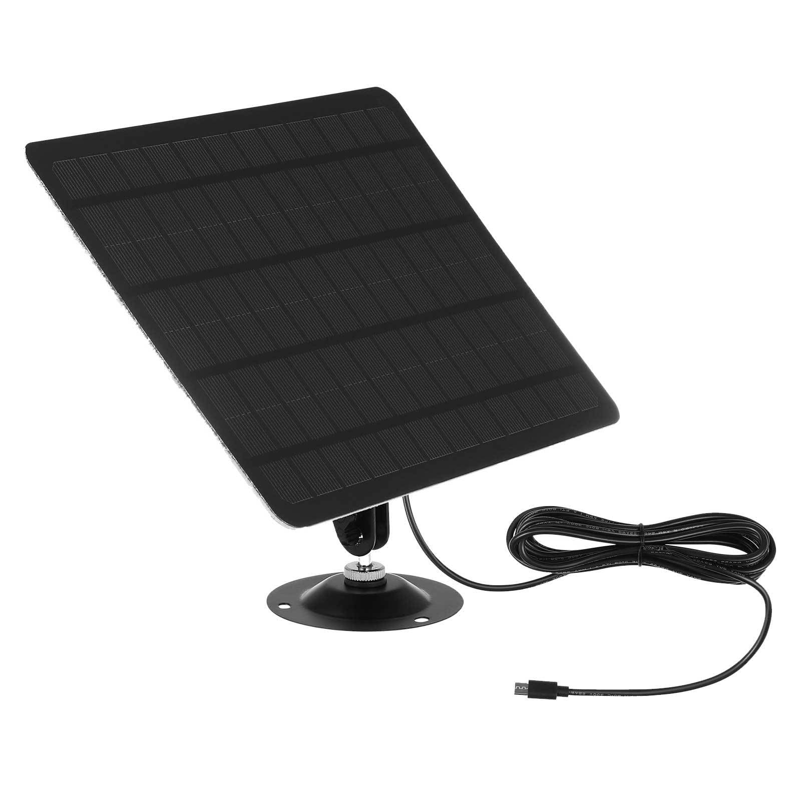 Outanaya Pannello Solare Monocristallino 20w da Parete, Caricabatterie Solare USB Portatile per Telecamera di Sicurezza ed Energia Esterna