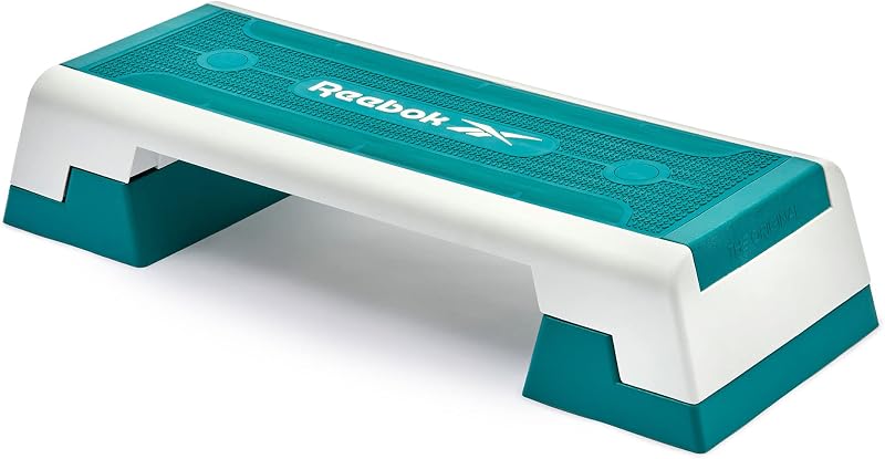 Reebok Fitness Plataforma de entrenamiento multiusos ajustable para entrenamiento aeróbico y de fuerza para sesiones HIIT, cardiovasculares y generales