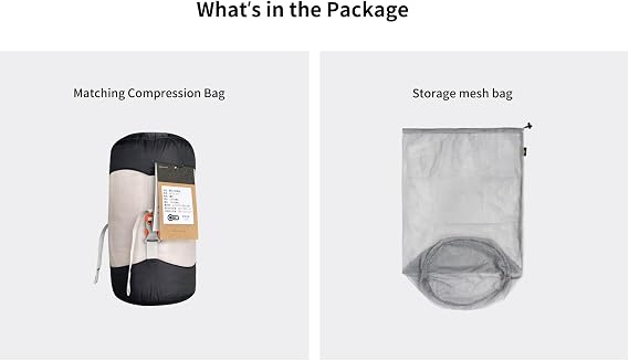 LETO 7 Degree 700FP Ultra Dry Goose Down Sleeping Bag Ultralight Down Sleeping Bag for Camping and Backpacking for Men & Women
