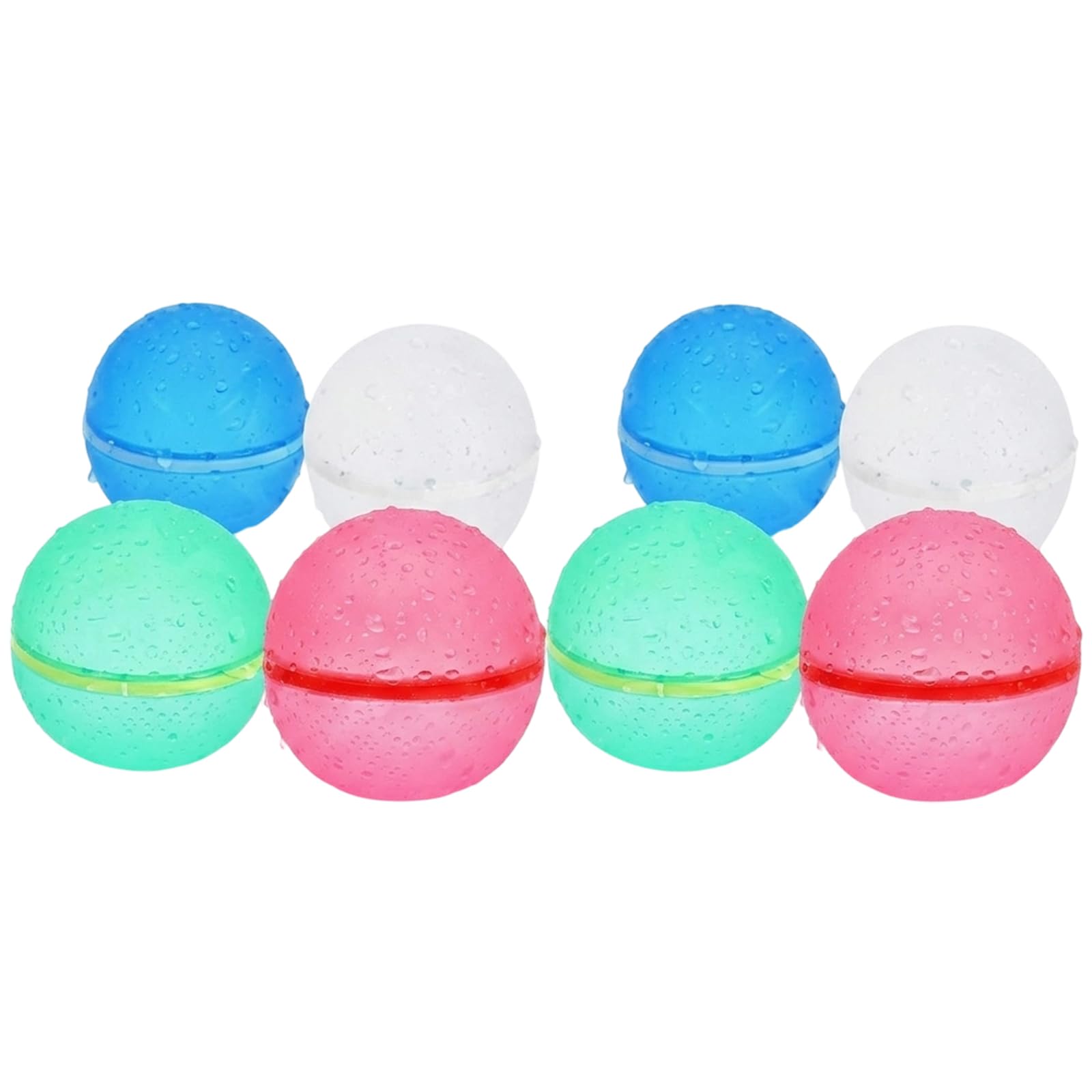 8 PCS Reusable Water Balloons, Quick Fill Self-Sealing Water Games for Outdoor Activities, Summer Pool Beach Garden Play with Durable Construction