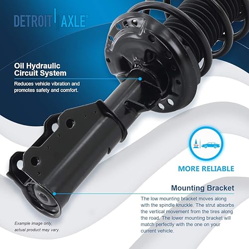 Miniatura 597 de Detroit Axle - Puntal delantero para Hyundai Sonata 2012-2014 2012-2015 Kia Optima, puntal lateral izquierdo con montaje de resorte helicoidal 2013