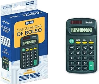 Jandaia - Calcularora Bolso 8 digitos 402C - Solar + Pilha