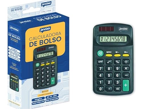 Jandaia - Calcularora Bolso 8 digitos 402C - Solar + Pilha