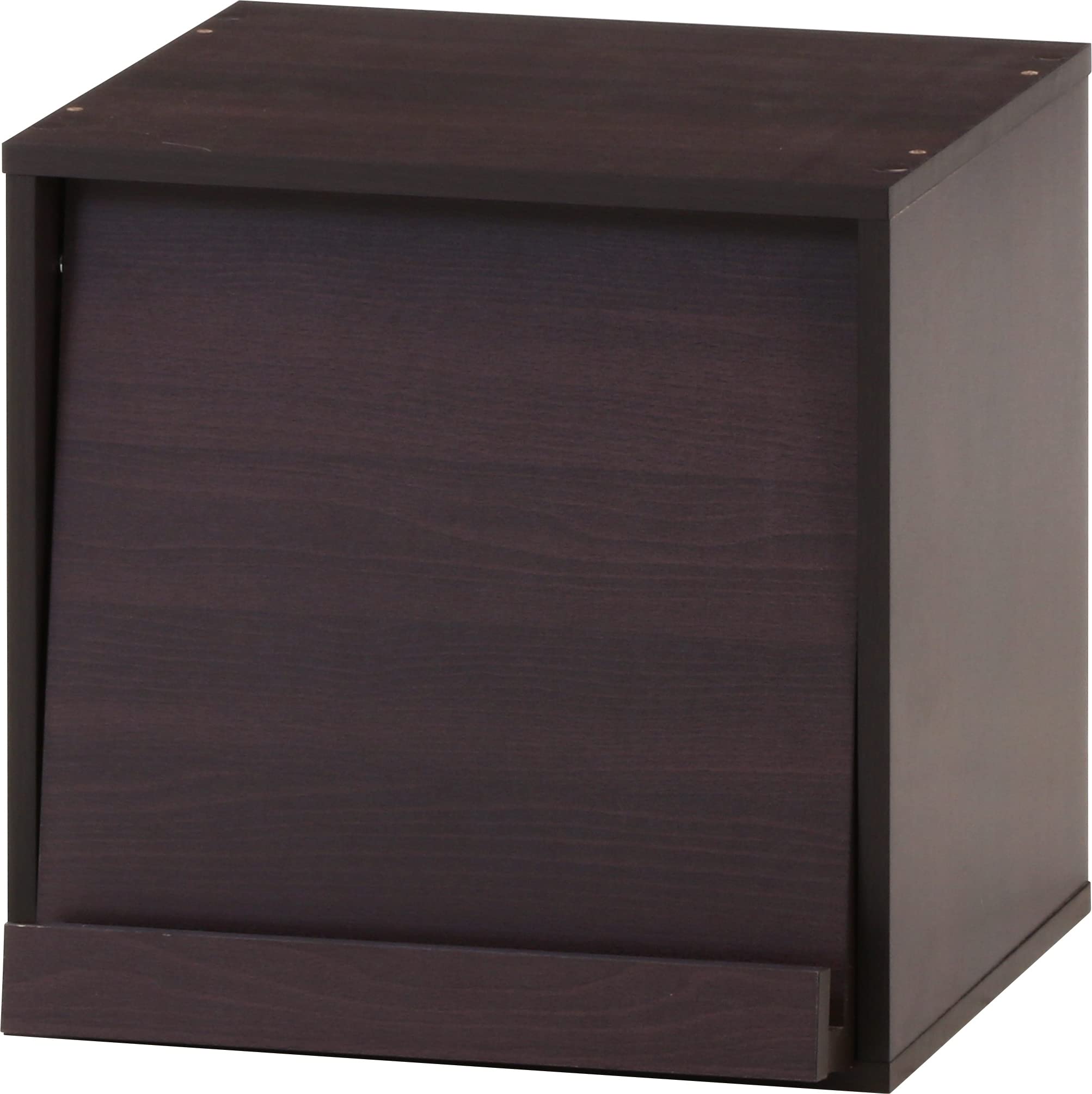 Fuji Boeki 99893 Cube Box, Flap Door, Width 13.6 x Depth 13.8 x Height 13.6 inches (34.5 x 35 x 34.5 cm), Brown, Storage,