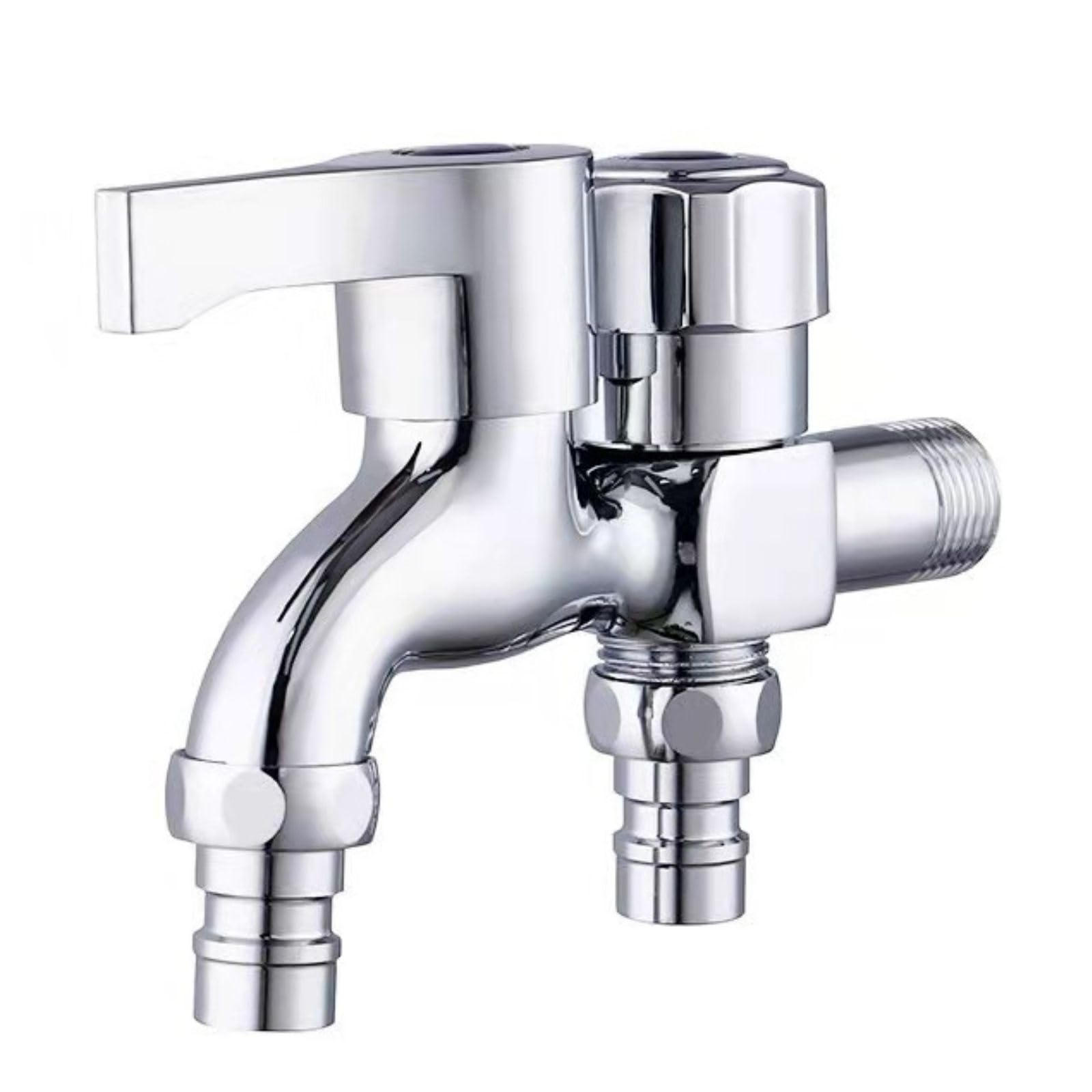 水栓と二口蛇口 Amazon | HOTQ 二股蛇口 二口横水栓 双口水栓 蛇口 双口