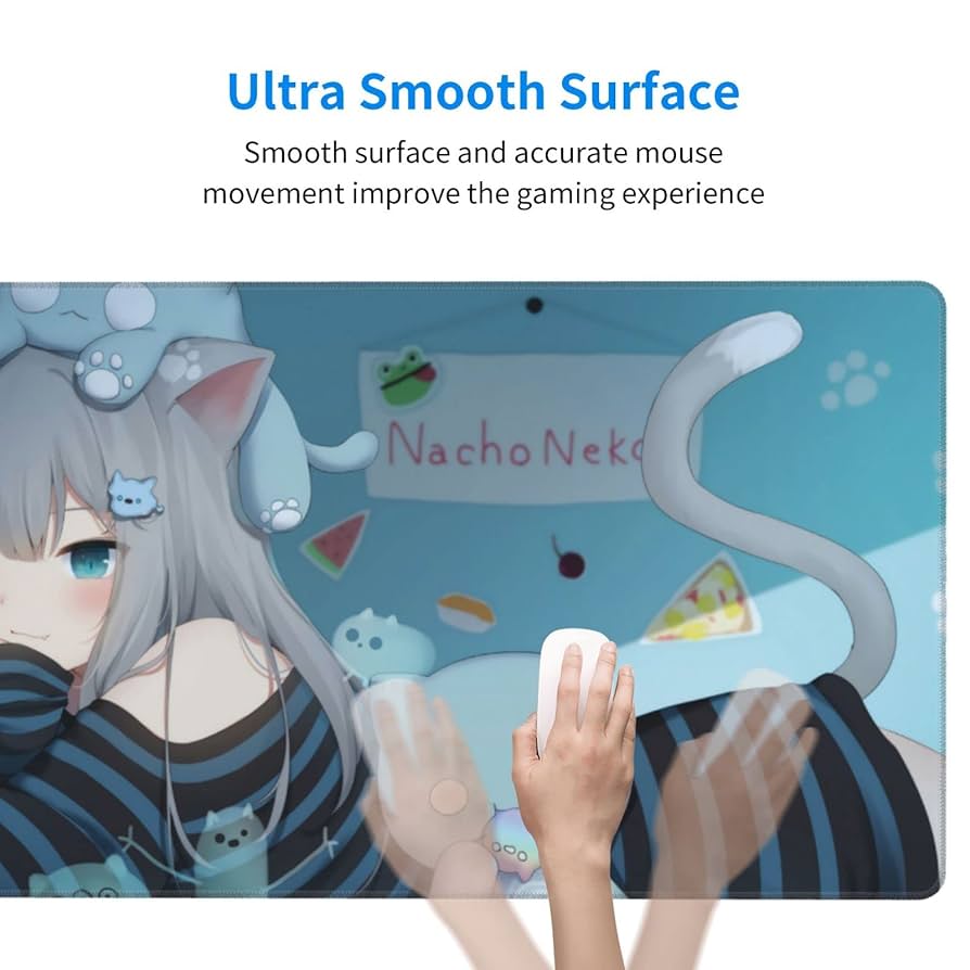 猫麦とろろ デスクマット ゲーミングマウスパッド　VTuber Amazon | 猫麦とろろ デスクマット TFHGFWKW | デスクマット