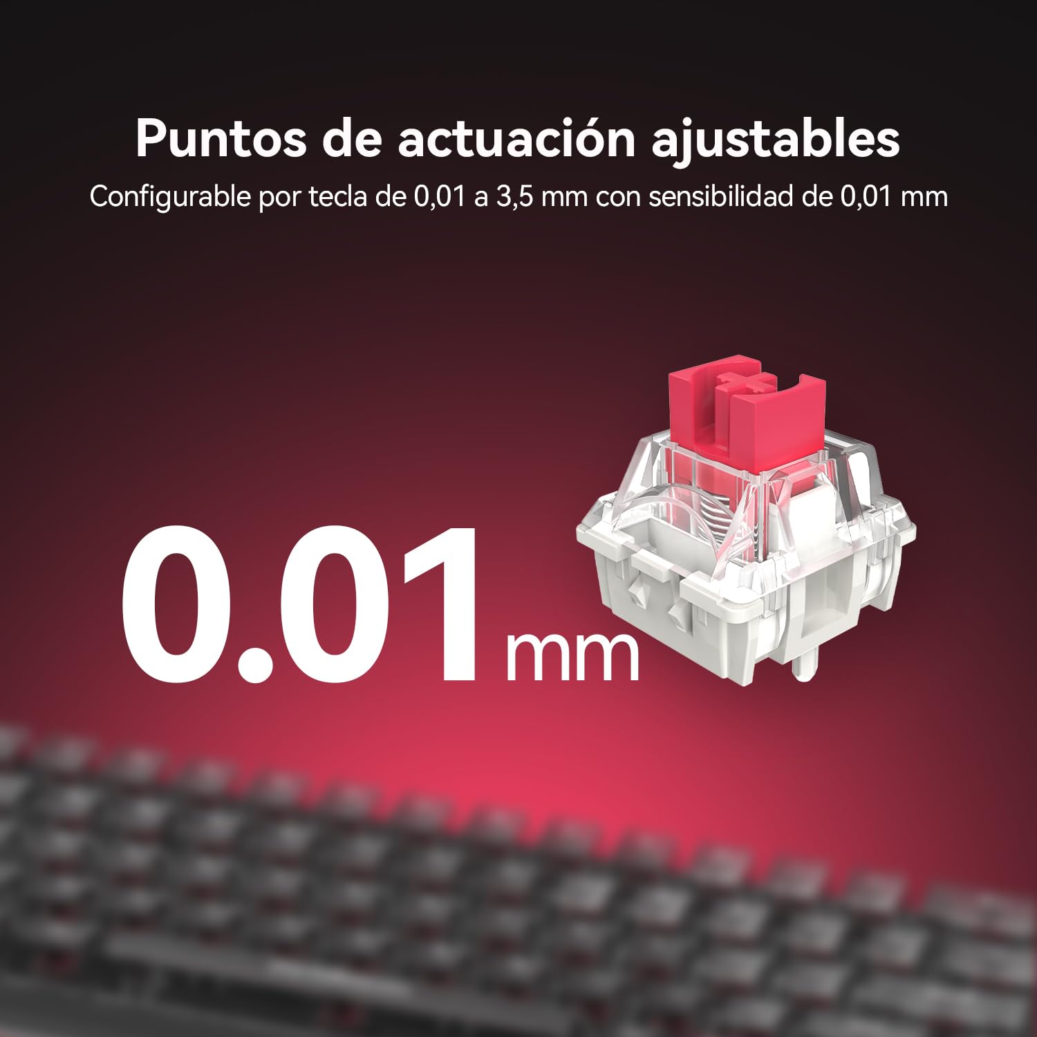 DarkBeacon Flux68 HE 8000Hz Teclado Gaming, 0,01 mm Rapid Trigger, Software con IA, Interruptores Magnéticos, Activación Ajustable, SOCD/DKS, Hot-Swap, RGB Teclado Magnético 65% con Cable, para PC/Mac