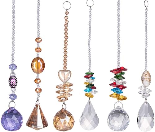 Miniatura 2 de LONGSHENG - SINCE 2001 - Candelabro atrapasoles, prismas, octogono, chakra, bolas de cristal, colgante, adorno con caja de regalo para el hogar,