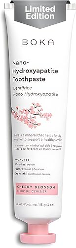 Boka Pasta de dientes sin flúor, nanohidroxiapatita, remineralizante, dientes sensibles, blanqueamiento, cuidado bucal recomendado por dentistas