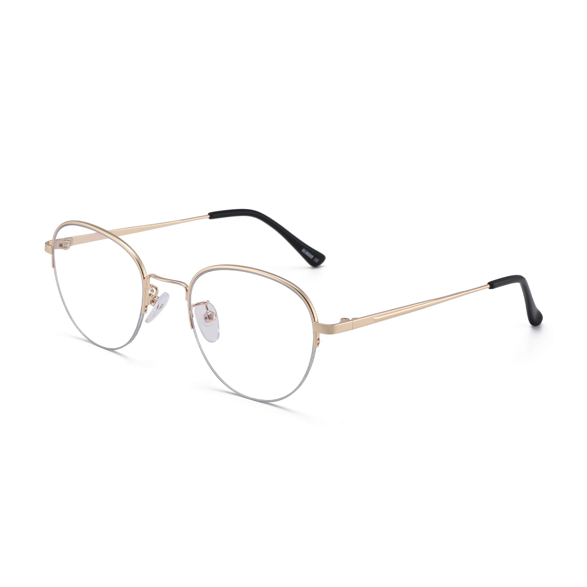 GLINDAR Blue Light Blocking Glasses for Women Men Round Computer Glasses Anti Blue Light Lens