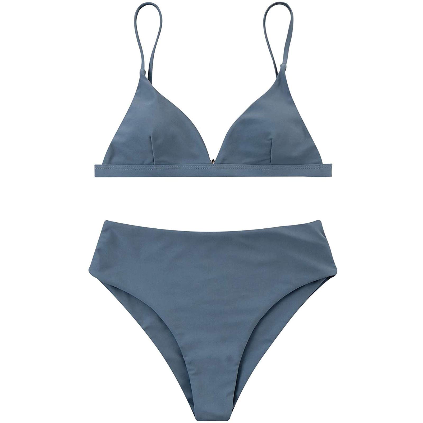 OTTOPT Women Bandeau Padded Push Up Swimsuit Floral Print Swimwear Bikini Set