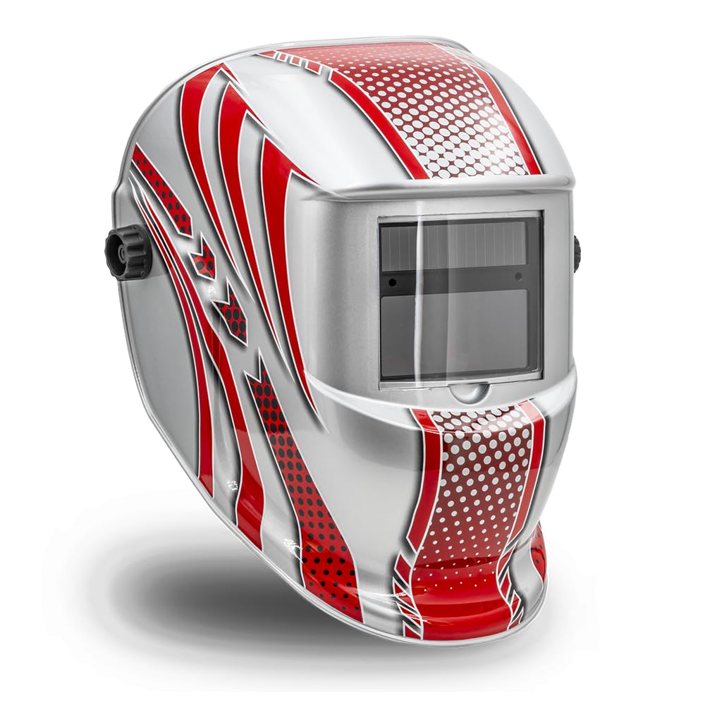 GYS, Masque de Soudage LCD VENUS 3/9-13 G RED True Color, Teinte 3/9>13, Champ de Vision 92x42mm, Assombrissement Auto 0,08ms, Classe Optique 1/1/1/2, pour MMA, TIG, MIG/MAG & Meulage