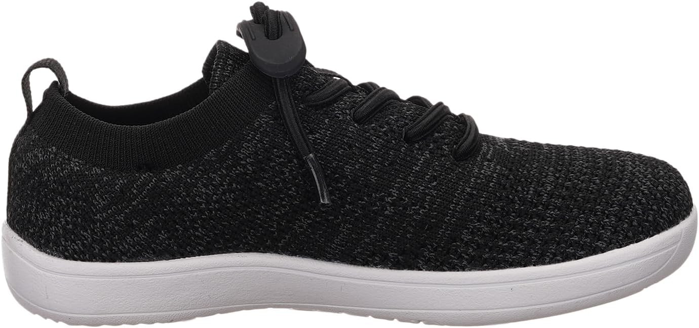 WHITIN Toddler/Little Kid Wide Barefoot Shoes | Slip on Zero Drop Minimalist Sneakers for Boys Girls | Adjustable No-Tie Lacing Design 9 Wide Toddler W8k12 | Grey Black image 4 of 6 B0FGJ2J292