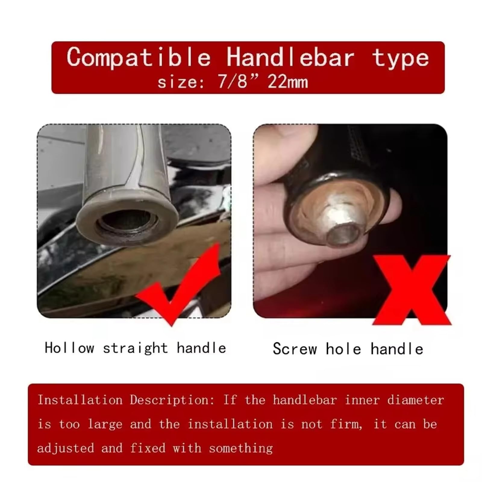 Manopole E Terminali In Alluminio CNC Per SH125/SH125i (2004-2025) – Design Antiscivolo, Colore Rosso, Facili Da Installare