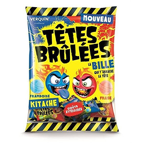 Verquin têtes brûlées fraise et framboise kitache 135g - ( Prix Unitaire ) - Envoi Rapide Et...