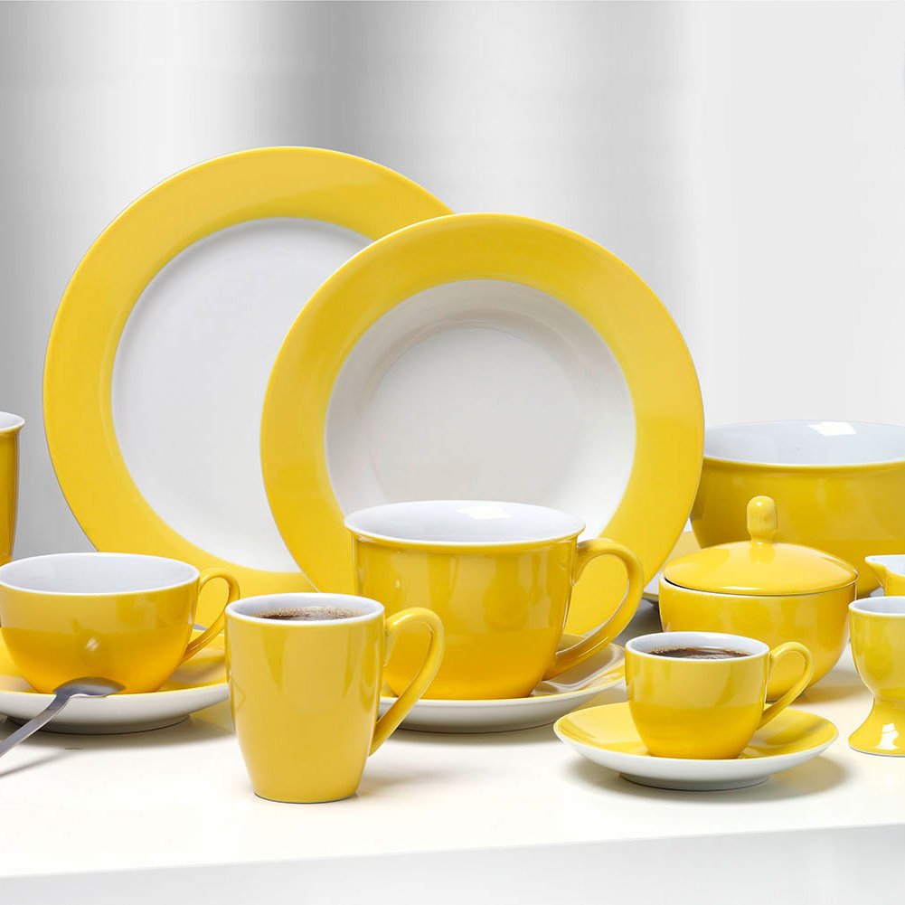 Flirt by Ritzenhoff & Breker Doppio Sonnengelb Kaffeeservice 18tlg. Küche, Haushalt & Wohnen