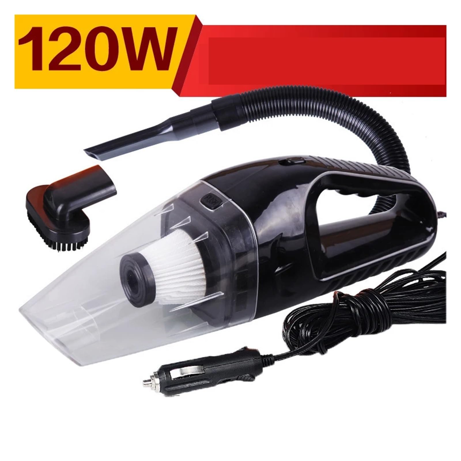 Aspiradora portátil mini de mano for coche, 12 V, 120 W, doble uso, for uso húmedo y seco, con súper succión y filtro HEPA desmontable.(Blauw)