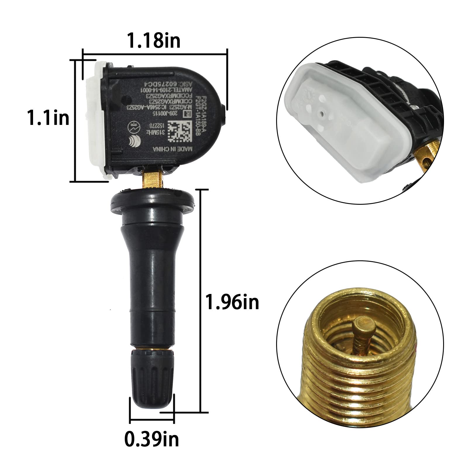 のの Compatible with Ford for Ecosport 2018-2023 TPMS タイヤ