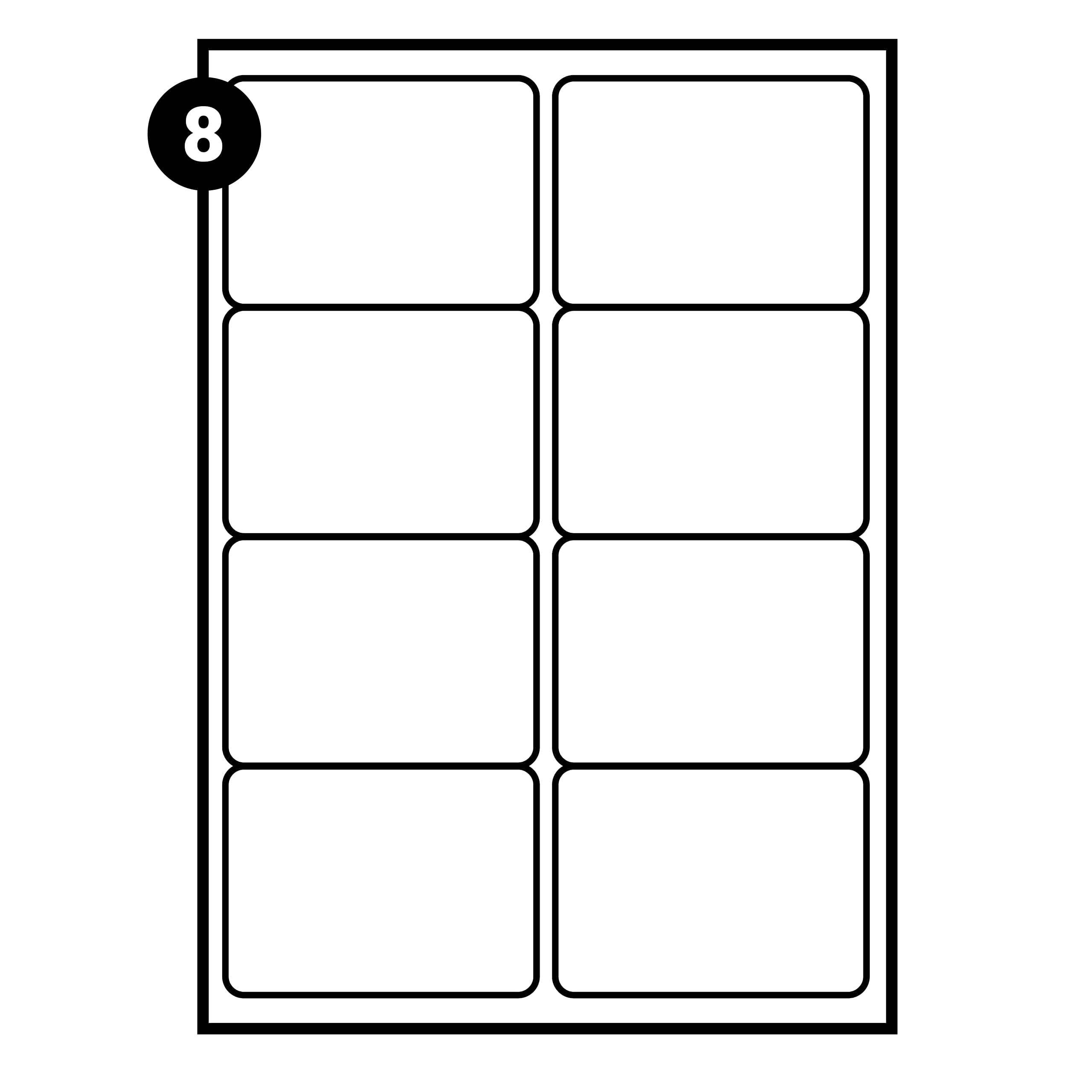 8 Labels per A4 Sheet, 500 Sheets 4000 Self Adhesive Address Mailing Labels, L7165 Compatible with Inkjet and Laser Printers – with Permanent Adhesive (8 PER Sheet (500 Sheets)) — image 1