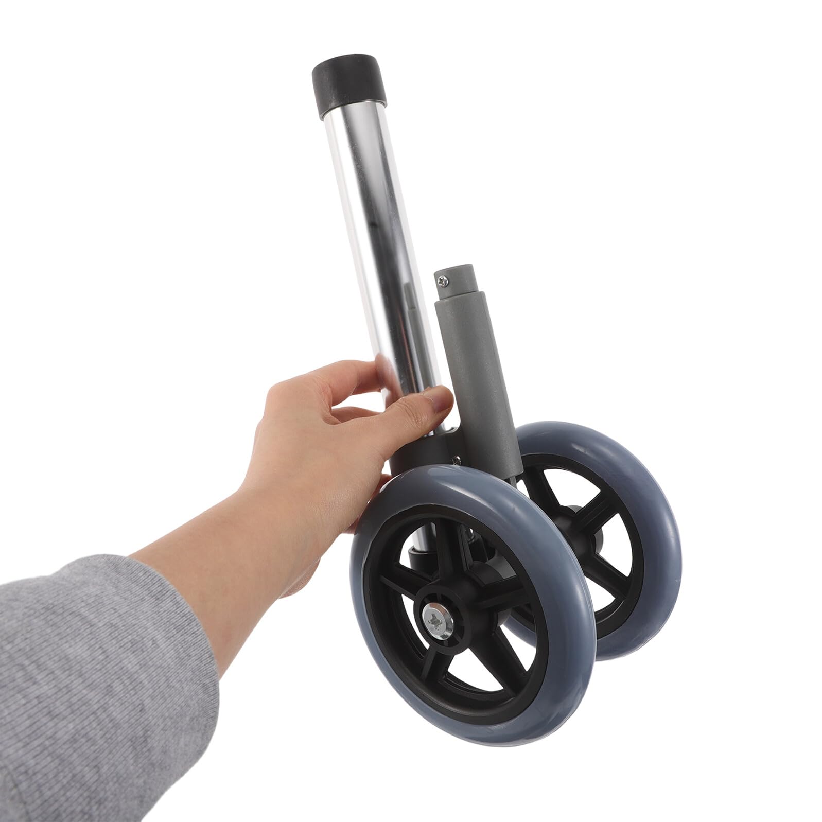 Uniwersalne Kółka Do Chodzików dla Seniorów Ciche Obrotowe Kółka z Antypoślizgową Powierzchnią Łatwa Wymiana bez Narzędzi Zamiennik Do Wózków Inwalidzkich i Wózków Spacerowych