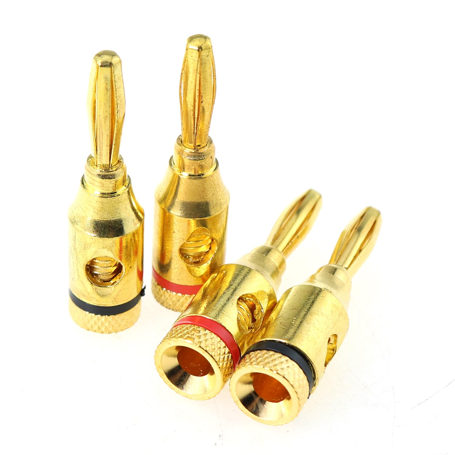 12PCS 4mm Diametro Placcato Oro Open End Vite Spina A Banana Connettore Presa Altoparlante Cavo Connettore per Altoparlante Cavo Connettore per Altoparlante
